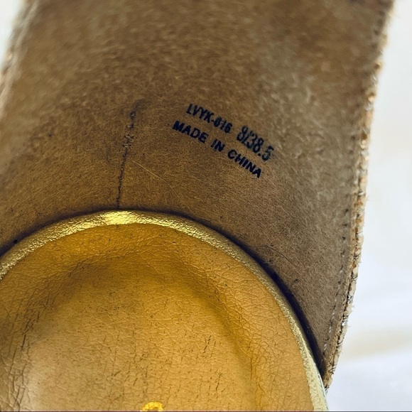 CHINESE Laundry High Heels Gold Strap Sparkle Back and Heel - Picture 9 of 9